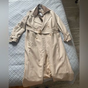 Nasty Gal Beige Trench Coat with Brown Collar